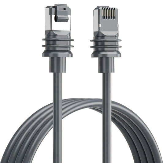 Dark grey 2m Starlink Gen 3 Ethernet cable by BACKUPMYFILESNOW.COM, waterproof, standard actuated V3 replacement cord.