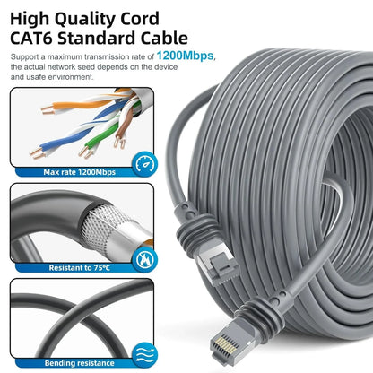 Dark grey 2m Starlink Gen 3 replacement cable with waterproof design, standard actuated Starlink Ethernet cable by BACKUPMYFILESNOW.COM®.