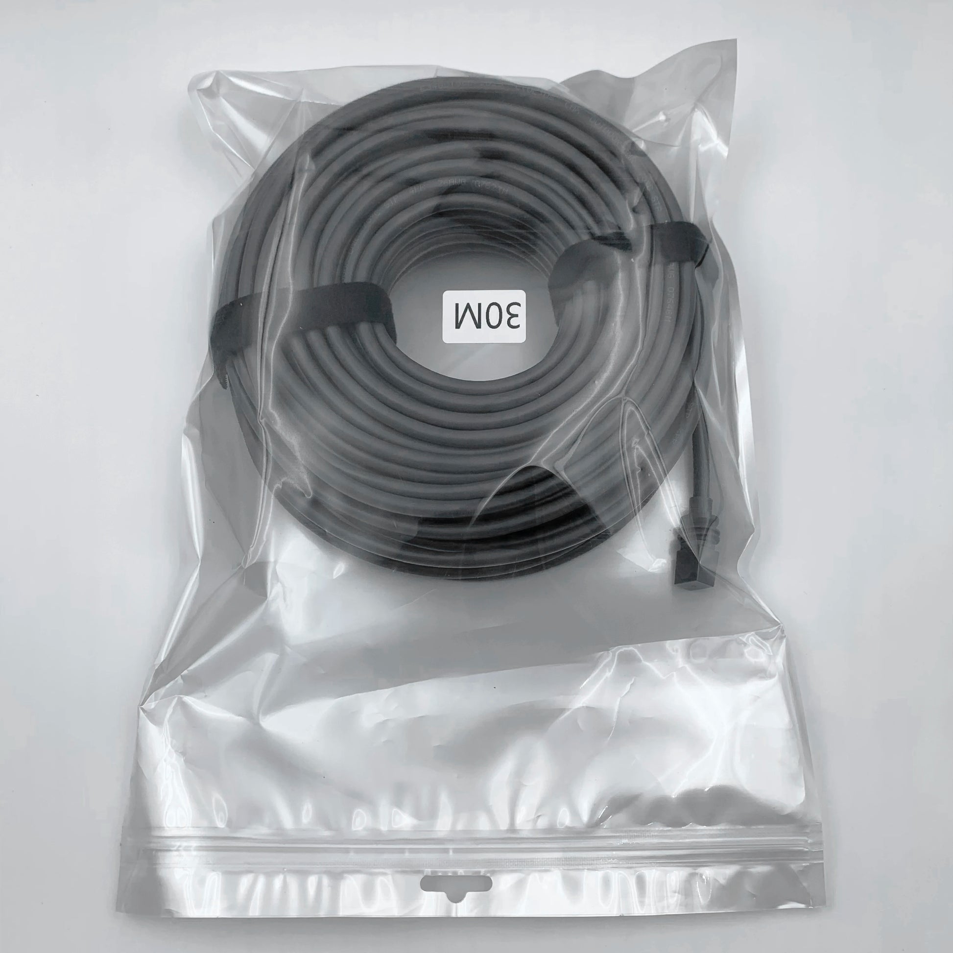 Starlink Gen 3 waterproof outdoor Ethernet cable in gray with retainer, 30m (100ft), by BACKUPMYFILESNOW.COM®