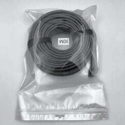 Starlink Gen 3 waterproof outdoor Ethernet cable in gray with retainer, 30m (100ft), by BACKUPMYFILESNOW.COM®