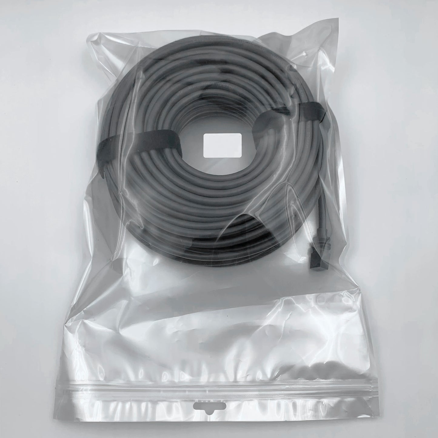 Gray Starlink Gen 3 outdoor waterproof Ethernet cable with retainer, 30m (100ft) length, designed for outdoor networking.