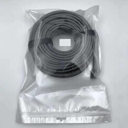 Gray Starlink Gen 3 outdoor waterproof Ethernet cable with retainer, 30m (100ft) length, designed for outdoor networking.