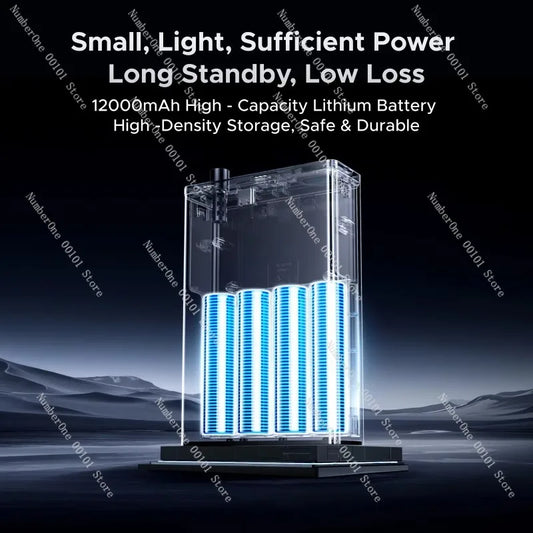 Dark grey NAS UPS 120W DC battery backup and surge protector with 12000mAh capacity, compatible with DXP4800 Plus.