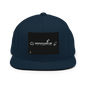 Dark navy Yupoong 6089M classic snapback hat with structured crown and flat brim, featuring adjustable strap for a comfortable fit.