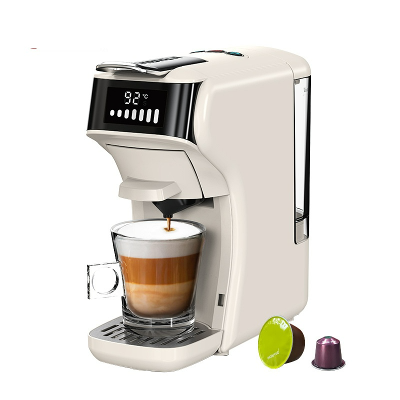 Dark black BACKUPMYFILESNOW.COM® hot and cold coffee machine with sleek design, ideal for brewing hot or cold coffee drinks.