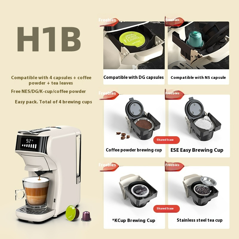 BackUpMyFilesNow® hot and cold coffee machine in black, showing the sleek design and control panel for brewing coffee.