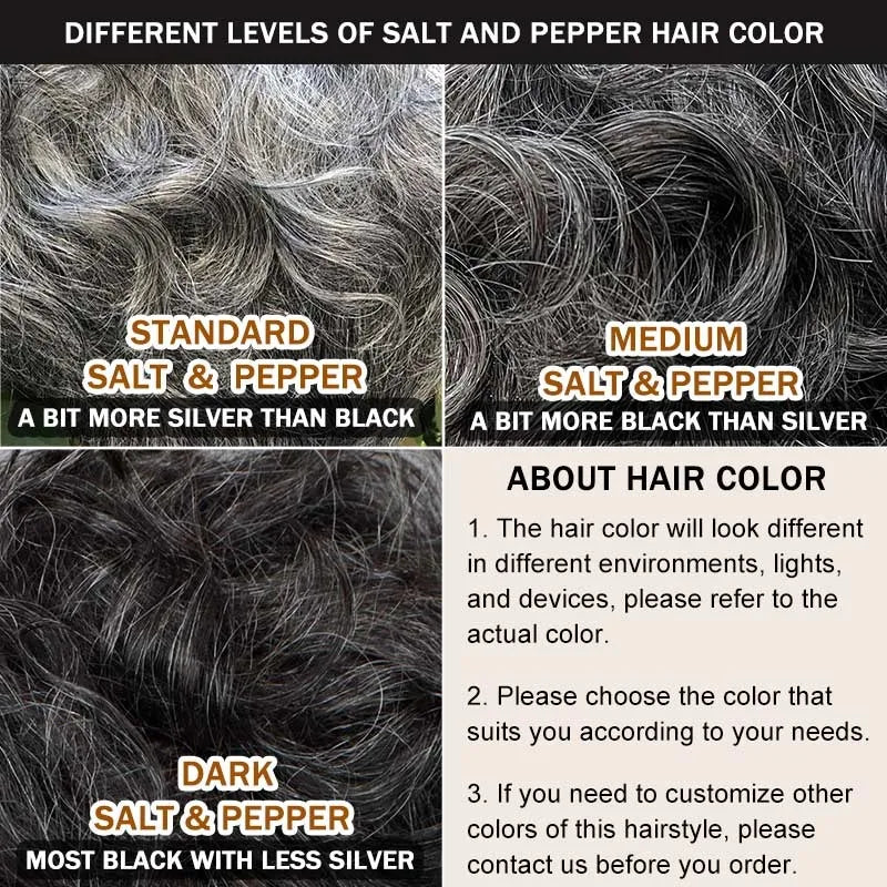 Soul Lady Salt & Pepper wig with loose curls, 5x5 lace closure, human hair, silver grey short bob with bangs for seniors.