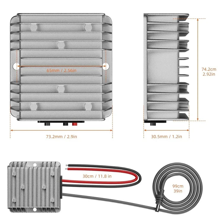 Waterproof outdoor off-grid internet power kit for Starlink on boat, marine ship, yacht, with 12V to 30V 57V power supply adapter