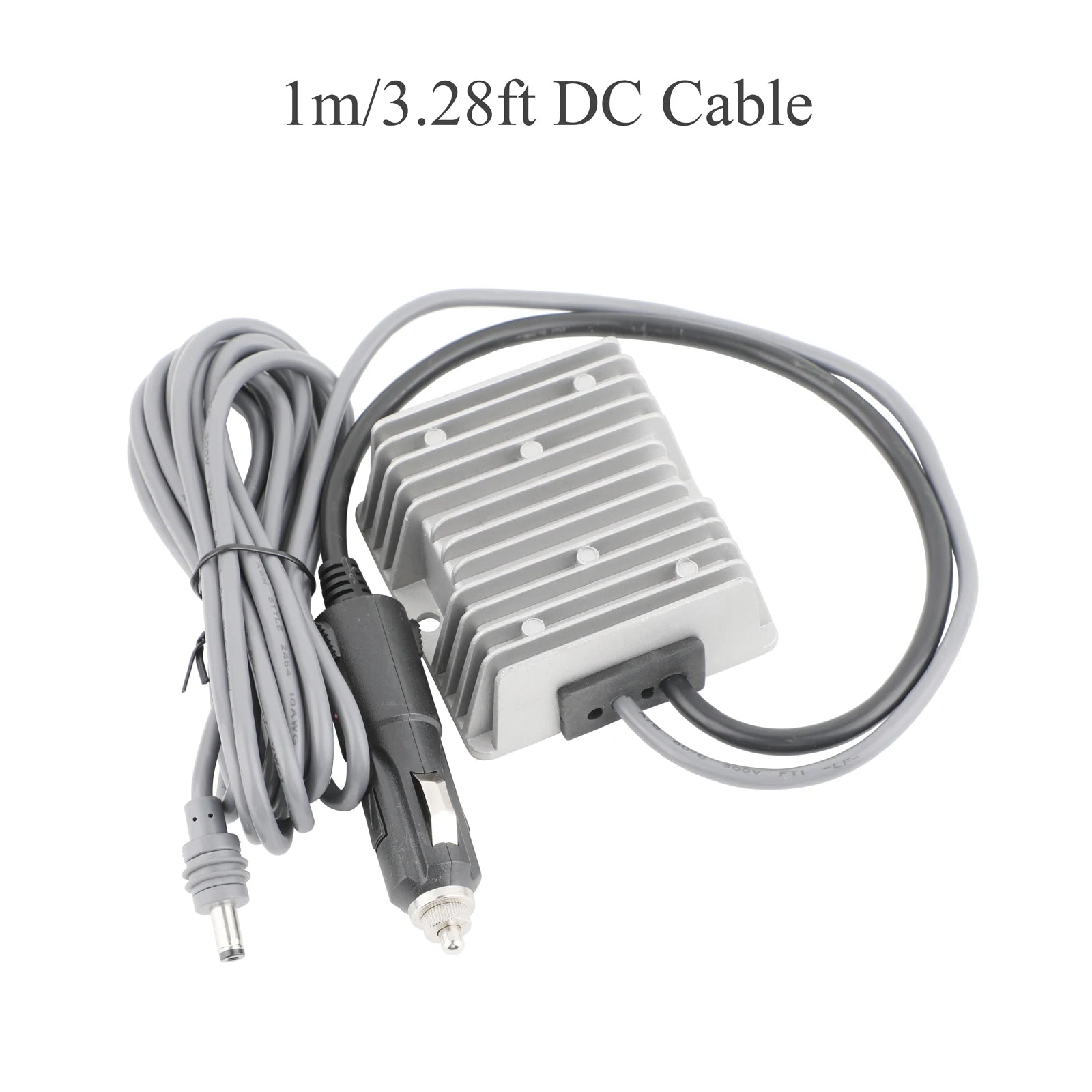 BackupMyFilesNow.com Starlink Gen3 Mini DC power converter 12V/24V to 57V, waterproof aluminum shell with DC male plug.