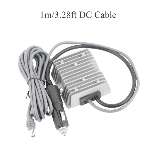 BackupMyFilesNow.com Starlink Gen3 Mini DC power converter 12V/24V to 57V, waterproof aluminum shell with DC male plug.