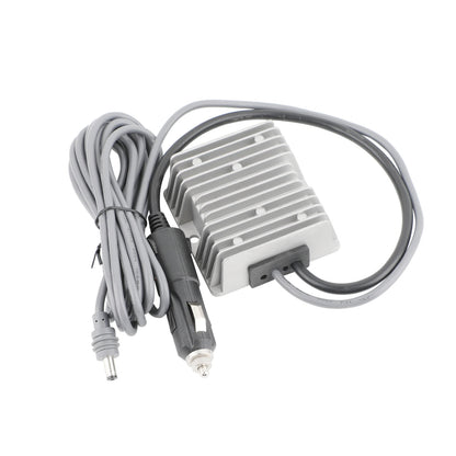 BackupMyFilesNow.com Starlink Gen3 Mini 12V-24V to 57V 4.5A waterproof DC power converter with aluminum alloy shell and male plug.