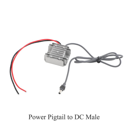 Starlink MINI DC power converter booster with 1m and 15m extension cables, 12V/24V to 30V, 3.5A, with male and female DC plugs