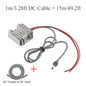 Starlink MINI DC power converter booster with 1m and 15m extension cables, 12V/24V to 30V, 3.5A, male plug, black cables