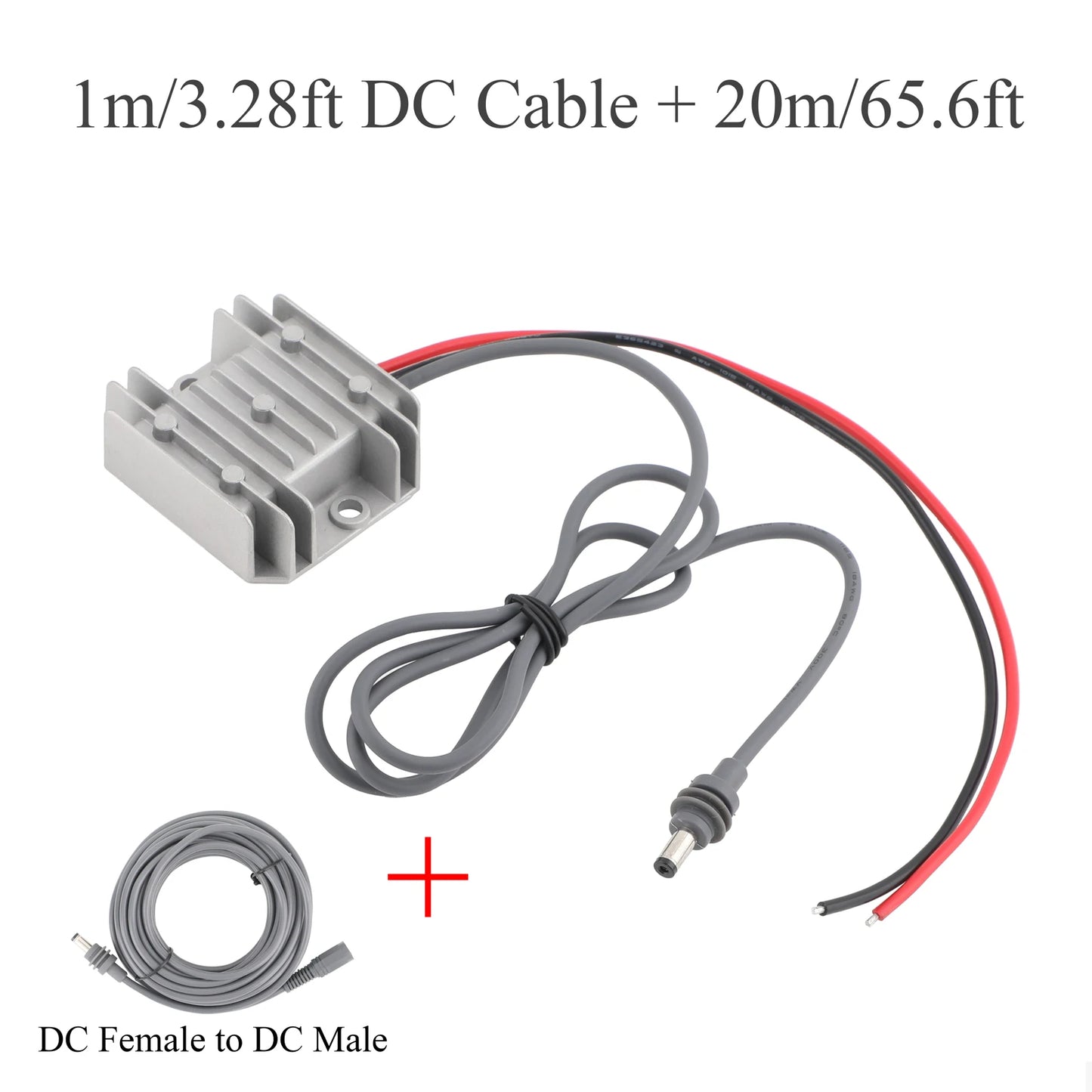Starlink MINI DC power converter booster with extension cable, 12V/24V to 30V, 3.5A, male plug, available in 1m and 15m lengths