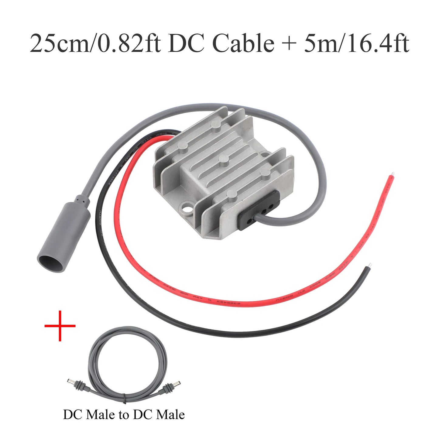BackupMyFilesNow® Starlink MINI DC power boost converter with female plug and 3-20m extension cable for 12V-24V to 30V.
