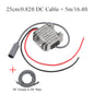 Starlink MINI DC power boost converter with female plug and 3-20m extension cable, suitable for 12V-24V to 30V applications.
