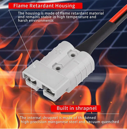 50A plug to Starlink DC connecting cord, waterproof 3-meter extension wire with DC5521 connector for Starlink Mini accessories.