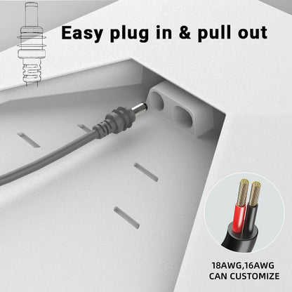 BackupMyFilesNow 50A plug to Starlink DC connecting cord, 3-meter waterproof extension line with DC5521 connector for Starlink Mini accessories.