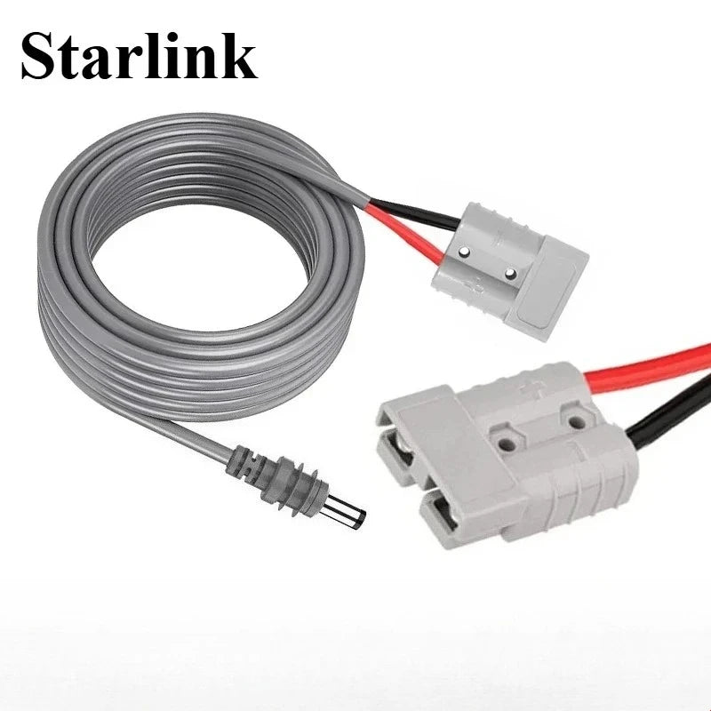 50A plug to Starlink DC connecting cord for Starlink Mini, waterproof 3-meter extension line with DC5521 connector by BACKUPMYFILESNOW.COM®.