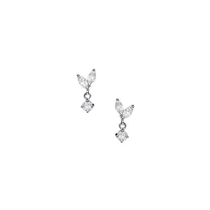 Silver butterfly stud earrings for women, delicate and cute jewelry, perfect gift for girls, wholesale butterfly earrings for women