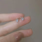 Silver ANENJERY butterfly stud earrings for women, featuring delicate and cute butterfly designs, perfect for girls and gift-giving.