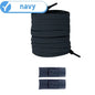 Elastic locking no-tie shoelaces for kids and adults, flat 8mm widened design for running shoes and sneakers.