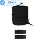 Elastic locking no-tie shoelaces for kids and adults, flat 8mm widened laces ideal for running shoes and sneakers.