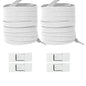 Elastic locking shoelaces for kids and adults, flat no-tie design, 8mm widened for running shoes and sneakers.