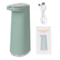 Green 450ml BackupMyFilesNow.com foam liquid soap dispenser with touchless automatic foaming, USB rechargeable, for bathroom and kitchen.