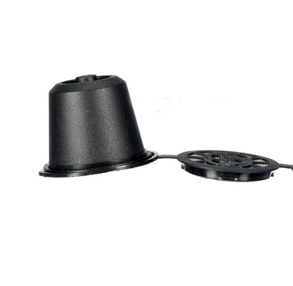 Set of four reusable coffee capsules with a coffee spoon from BackupMyFilesNow.com, ideal for eco-friendly brewing.