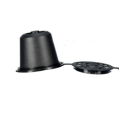 Set of four reusable coffee capsules with a coffee spoon from BackupMyFilesNow.com, ideal for eco-friendly brewing.