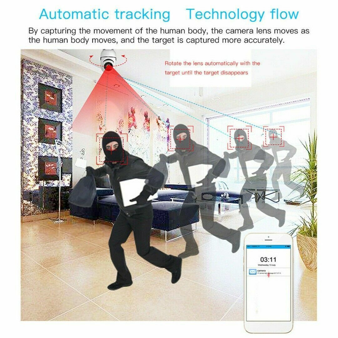 1080P WiFi wireless indoor security camera with night vision, baby and pet monitor, compact design for home surveillance
