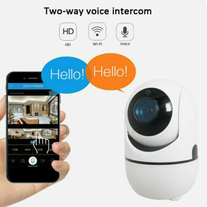 1080P WiFi indoor security camera by BackupMyFilesNow.com with night vision, ideal for baby and pet monitoring at home.