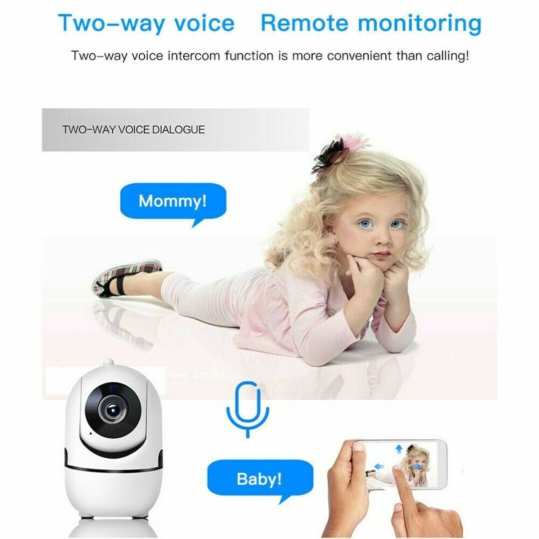 1080P WiFi wireless indoor security camera with night vision, ideal for baby and pet monitoring by BackupMyFilesNow.com