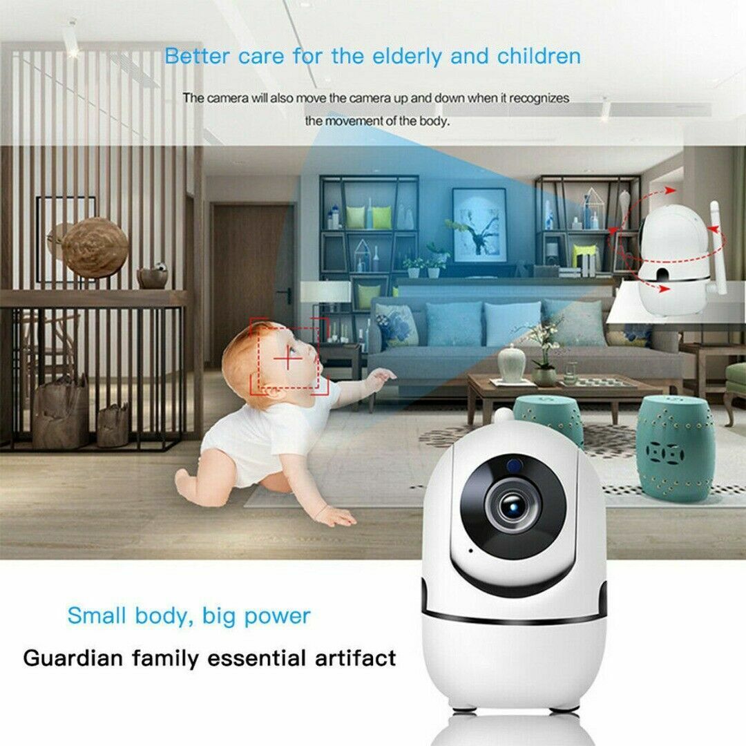 1080P WiFi wireless indoor security camera with night vision, suitable for baby and pet monitoring by BackupMyFilesNow.com