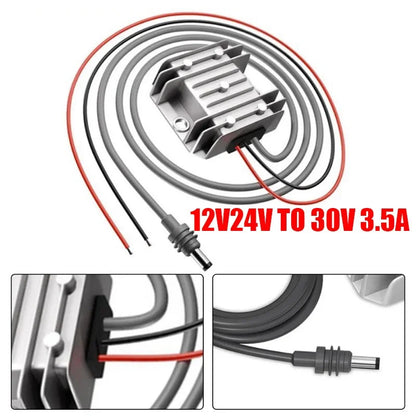 12V24V to 30V DC power converter booster for Starlink Mini, 3.5A, compact electronic device by BACKUPMYFILESNOW.COM®.