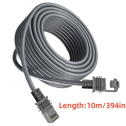 BackupMyFilesNow® 10m waterproof Ethernet cable with RJ45 connector for Starlink V3 Gen 3, ideal for extending internet connection.