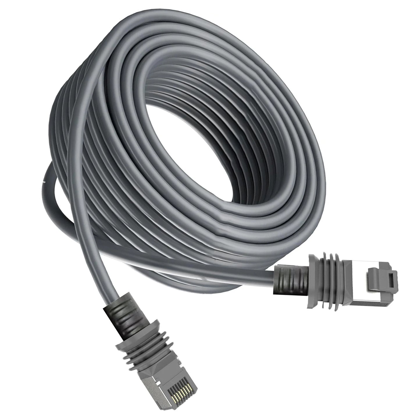 BackupsMyFilesNow® 10m waterproof Ethernet extension cable with RJ45 connector for Starlink Gen 3, IP67 rated, 1200Mbps speed.
