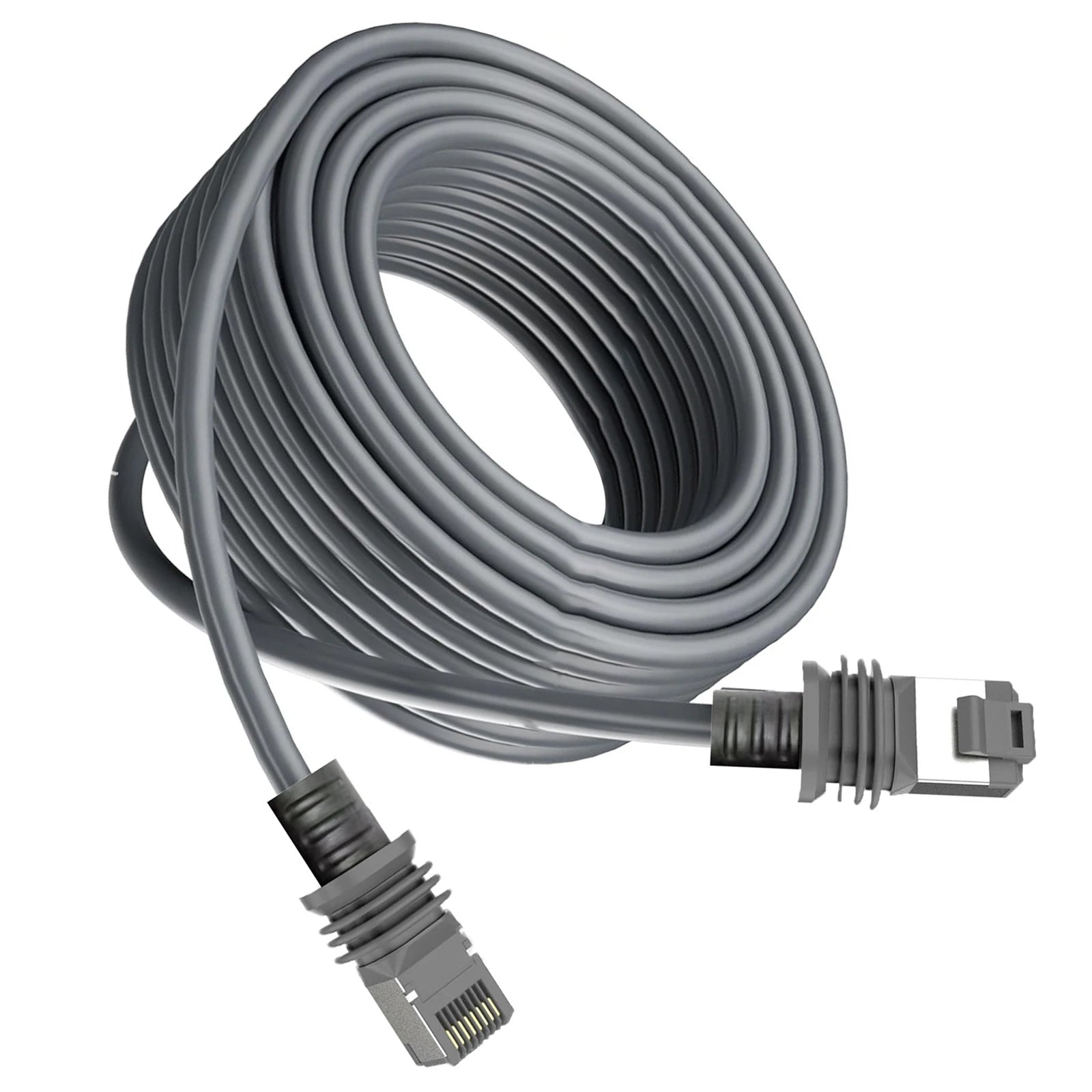 BackupsMyFilesNow® 10m waterproof Ethernet extension cable with RJ45 connector for Starlink Gen 3, IP67 rated, 1200Mbps speed.