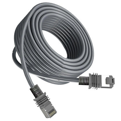 BackupsMyFilesNow® 10m waterproof Ethernet extension cable with RJ45 connector for Starlink Gen 3, IP67 rated, 1200Mbps speed.