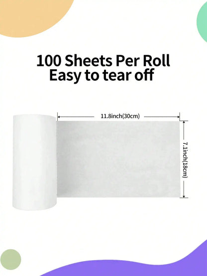 Two rolls of biodegradable viscose disposable cloth diaper liners from BACKUPMYFILESNOW.COM®, each with 100 sheets, flushable and eco-friendly.