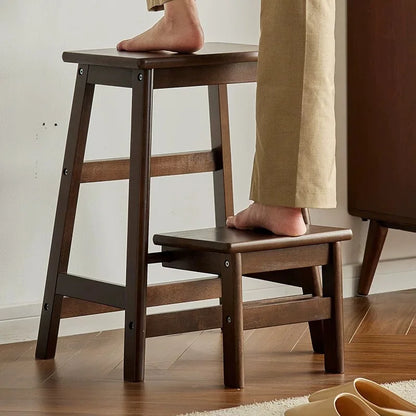 Solid wood office stool with a natural finish, designed for general-purpose use, from the 2025 high-quality collection.