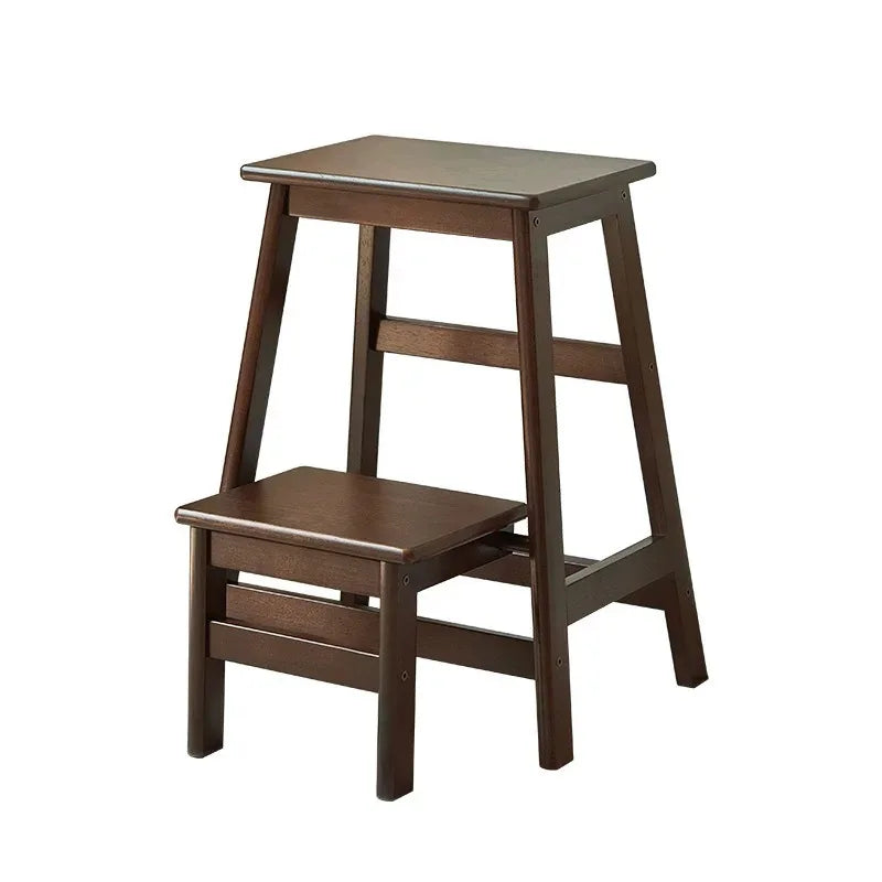 Solid wood office stool with a simple design, suitable for general purpose use in a professional workspace.