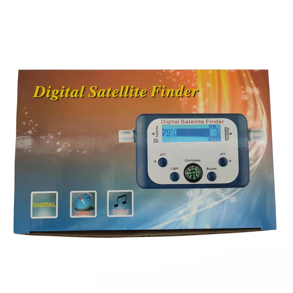 2026 Digital Satellite Finder Signal Meter with LCD display, compact satellite finder device for precise TV signal detection