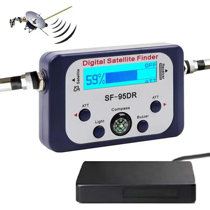 2026 Digital Satellite Finder Signal Meter with LCD display, used for tuning satellite dishes and detecting satellite signals.