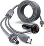 3-in-1 Starlink Mini Cable by BACKUPMYFILESNOW.COM, high-speed USB-C, car charger, DC to DC power cable accessory.