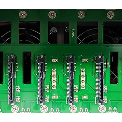 6-bay HDD SATA backplane for NAS case, compatible with 6GB drives, designed for easy access and secure installation.