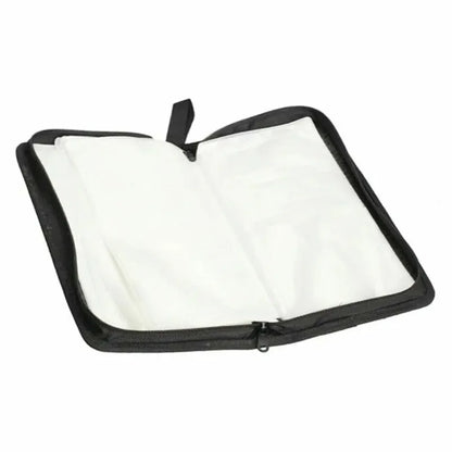 BackupMyFilesNow 80-disc DVD and CD storage wallet with double-sided zipper case for Blu-ray and game discs, media organizer.