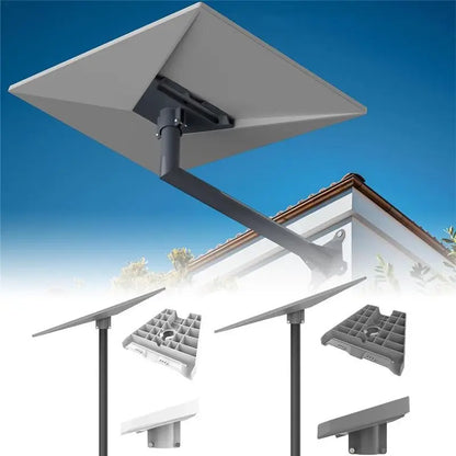 Wall-mounted ABIJ-For Star Link Gen 3 satellite adapter bracket for internet satellite equipment, no pole needed, by BACKUPMYFILESNOW.COM®.