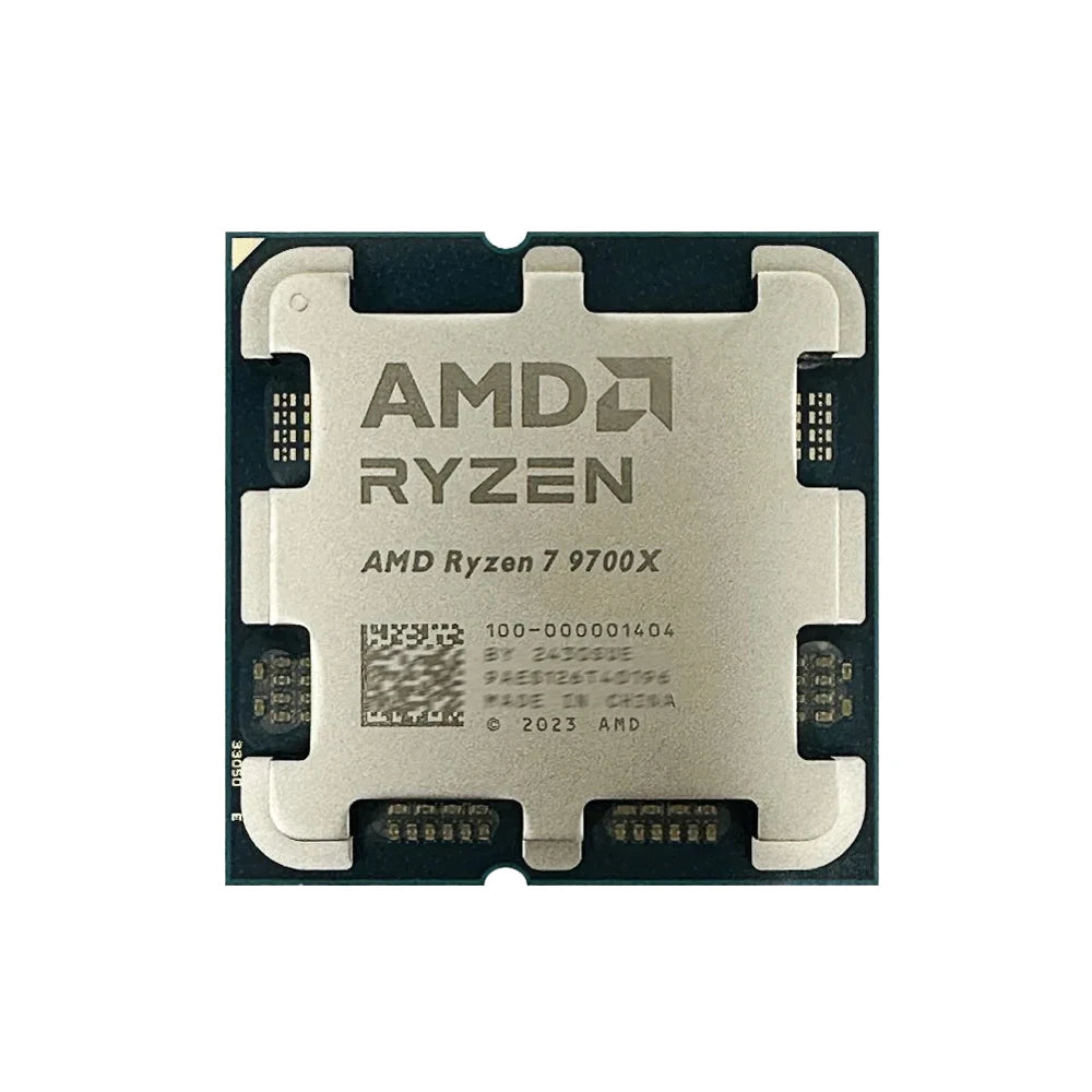 AMD Ryzen 7 9700X gaming CPU processor with 8 cores, 16 threads, 40MB cache, socket AM5, 5.5GHz, 4nm TDP 65W, without fan